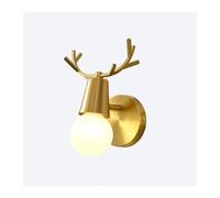 Generico Lampada da parete con corna di rame - Lampada da parete Compatible with montaggio a parete/interno Lampade moderne Compatible with interni, portalampada regolabile,