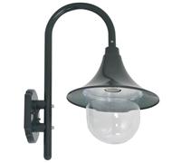 Generico Lampada da Parete da Giardino E27 42 cm Alluminio Verde Scuro