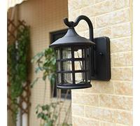 Generico Lampada da parete esterna a LED impermeabile V-intage Lanterna a cherosene Lampione stradale Applique da parete industriale compatibile con bar caffetteria, plafoniera