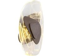 Generico Lampada da parete in cristallo postmoderno, lampada artistica di design, luce lusso e 1, faretto, in vetro in ferro battuto G4, compatibile con la camera letto,lampadario