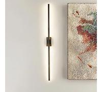 Generico Lampada da parete, Modern Mirror Led Light Bedroom Bedside Kitchen Study Living Room Decor Home Wall Lamp Black Metal Sconce Rotatable lampara(Cool,Lenght 80cm)