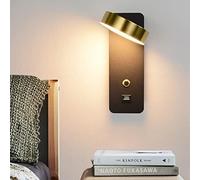 Generico Lampada da parete moderna a LED con interruttore e porta USB Elegante lampada, plafoniera