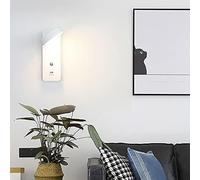 Generico Lampada da parete moderna a LED con interruttore e porta USB Elegante lampada, plafoniera