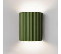 Generico Lampada da parete piccola bianca nordica Macaron for interni su e giù Paralume in resina unica moderna antica for soggiorno Corridoio Comodino(Green)