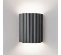 Generico Lampada da parete piccola bianca nordica Macaron for interni su e giù Paralume in resina unica moderna antica for soggiorno Corridoio Comodino(Black)