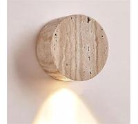 Generico Lampada da Parete Rotonda In Marmo G4 - Applique da Parete per Interni con Illuminazione per Camera da Letto Corridoio Soggiorno E Ufficio