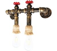 Generico Lampada da parete rustica compatibile con camera letto corridoio loft lampada retrò industriale in ferro battuto ristorante bar caffetteria,lampadario