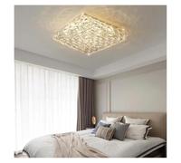 Generico Lampada da soffitto a LED Quadrata in Cristallo in Acciaio Inossidabile for Soggiorno, Camera da Letto e Altri arredi for la casa, Lampada a Sospensione da soffitto,Lampadari(40cm-Gold)