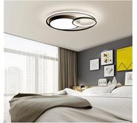 Generico Lampada da soffitto Moderna a LED Compatibile con Soggiorno Camera da Letto Studio casa con Telecomando dimmerabile lampadario Rettangolare Nero, plafoniera