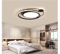 Generico Lampada da soffitto Moderna a LED Compatibile con Soggiorno Camera da Letto Studio casa con Telecomando dimmerabile lampadario Rettangolare Nero, plafoniera