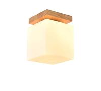 Generico Lampada da soffitto moderna e semplice vicino al, apparecchio di illuminazione incasso in legno nordico for camera letto, cucina, soggiorno, corridoio(Square(Width:5.9inch))