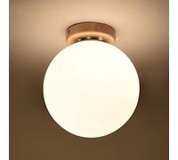 Generico Lampada da soffitto moderna e semplice vicino al, apparecchio di illuminazione incasso in legno nordico for camera letto, cucina, soggiorno, corridoio(Round(Width:9.8inch))