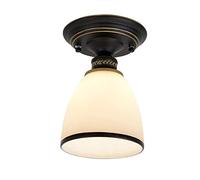 Generico Lampada da soffitto rustica in vetro smerigliato bianco, vicina alle luci del soffitto for camera da letto, garage, soggiorno/sala da pranzo