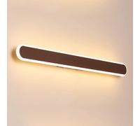 Generico Lampada da specchio a LED Compatible with il bagno, moderna, marrone, con illuminazione a LED sopra lo specchio con 3 temperature di colore, plafoniera