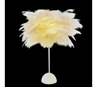 Genérico Lampada da tavolo con piume, luce notturna a LED in rame da 7,6 cm, elegante e forte, da scrivania accanto al , atmosfera morbida ed efficiente dal punto di vista energetico