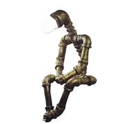 Generico Lampada da tavolo robot in ferro Lampada da tavolo retrò robot tubo 'acqua Bar Ristorante Cafe Decorazione Steampunk N1124