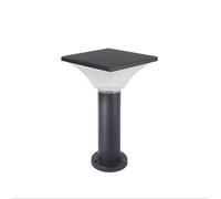 Generico Lampada da terra moderna e semplice con palo di recinzione, illuminazione impermeabile, lanterna, lampada da giardino for prato, patio, cortile(Height:13.4inch/34cm)