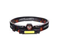 Generico Lampada frontale a LED ricaricabile - Luce frontale USB leggera - Lampada per esterni, campeggio, corsa, tempesta, sopravvivenza, batterie incluse