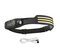 Generico Lampada Frontale LED - Multimodale Impermeabile Ricaricabile | Luce LED per Casco ed Escursionismo | Per Escursionismo Arrampicata Corsa Notturna Camminata Outdoor Casco da Lavoro e Adulti