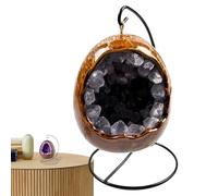 Generico Lampada geode Ametista - Lampada di di uova di dinosauro, luce notturna alimentata USB | Decorazioni per la casa uniche, lampada in per comodini, scrivania, camera da letto, illumi