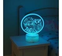 Generico Lampada LED Bambini Harry Wizard con Civetta | Luce Notturna RGB Multicolore con Personaggio Magico | Base Touch Decorativa | Idea Regalo per Fan di Magia e Fantasy