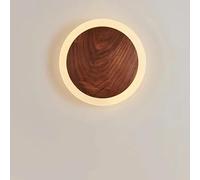 Generico Lampada muro, Applique da parete a LED in noce nordico, moderna, for interni, for camera letto, soggiorno, hotel, corridoio, illuminazione for decorazioni domestiche(Warm White,D20cm)