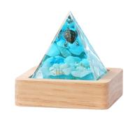 Generico Lampada Piramidale - Ornamento Piramide In A LED, Base Di Lampade In Legno, Lampadee A LED Forma Di Piramide Per Camera Da Letto | Lampade Da Tavolo Per Soggiorno, Camera Daa Letto, Spazio