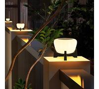 Generico Lampada solare a colonna for esterni, luce da giardino, moderna, retrò, impermeabile, for cancello di villa, lampada parete, palo, design, senso della for(B Electricity30X19.5)