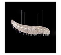 Generico Lampadari a sospensione a LED postmoderni con perline di cristallo, lampadari da soffitto, lampade a for sala pranzo(150CM)