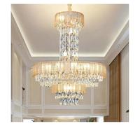 Generico Lampadari, Consegna di un edificio duplex, lampadari, progetto alberghiero, fari della hall, cristallo lusso rotanti, lunghi for soggiorno villa(D120cm Amber)