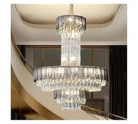 Generico Lampadari, Consegna di un edificio duplex, lampadari, progetto alberghiero, fari della hall, cristallo lusso rotanti, lunghi for soggiorno villa(D80cm Smoke grey)