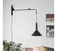 Generico Lampadari, Designer Industrial Displaceable Wall Lamp LED E27 Long Pole Swing Arm Adjustable Rotatable Sconces Bedside Cafe(75CM)