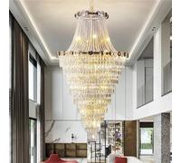 Generico Lampadari di cristallo del soggiorno duplex lusso della luce moderna lucentezza for le luci pendente lobby dell'hotel villa scala(H180cm,Cold White)