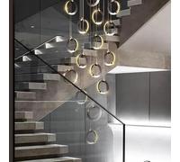 Generico Lampadari, La decorazione interna postmoderna della lampada a sospensione scala villa è adatta for l'illuminazione del soggiorno, ristorante e hall dell'hotel(21 heads,White light)