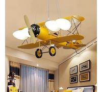 Generico Lampadari, Lampada a sospensione for aereo a LED nordica da soffitto for camera letto for semplice e personalizzata in arte del ferro, for la dei l'arredamento dello studio(Yellow)