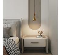 Generico Lampadari, Lampada da comodino interamente in rame, minimalista e moderna, for ristorante o caffetteria. Lampadario Di Lusso Realizzato In Legno Noce Chiaro(D8.5CM Copper,Three colors)