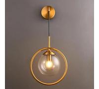 Generico Lampadari, Nordic Modern LED Wall Lamp Glass Ball Bathroom Mirror Beside Retro Light Sconce Wan lamp Decor Lighting Luminaire(Style B Clear color)