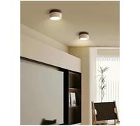 Generico Lampadari, Plafoniera a LED in travertino giallo, lampada da soffitto in pietra di grotta for la decorazione della casa camera letto del guardaroba corridoio(Walnut,Natural Light)