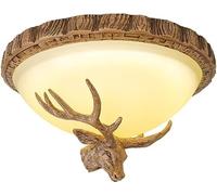 Generico Lampadario a corna in resina V-intage, lampada da soffitto a LED for montaggio a incasso Lampadario a corna in stile country compatibile, lampadario da pranzo