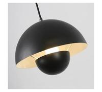 Generico Lampadario a soffitto, Danish Designer Flower Bud Mushroom LED Pendant Light Modern Minimalist for Living Room Bedroom Decor(Black,DIA40cm H26cm)