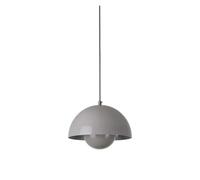 Generico Lampadario a soffitto, Danish Designer Flower Bud Mushroom LED Pendant Light Modern Minimalist for Living Room Bedroom Decor(Grey,DIA40cm H26cm)