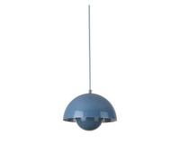 Generico Lampadario a soffitto, Danish Designer Flower Bud Mushroom LED Pendant Light Modern Minimalist for Living Room Bedroom Decor(Blue,DIA40cm H26cm)