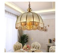 Generico Lampadario in Rame for Sala da Pranzo, Camera da Letto, Stile Europeo V-intage, corridoio, Balcone, Lampada a Sospensione,Lampadari(D45cm)