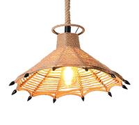 Generico Lampadario, Industrial Style Restaurant Chandelier Creative Personality Retro Bar Internet Cafe Window Clothing Store Hemp Rope Lamp Old-Fashioned Rustic E27 Single Head Ceiling Lamp