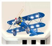 Generico Lampadario, Lampada a sospensione for aereo a LED nordica da soffitto for camera letto for semplice e personalizzata in arte del ferro, for la dei l'arredamento dello studio(Blue)