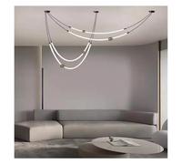 Generico Lampadario, Lampada a sospensione moderna a LED nordica artistica decorativa con lunghe file di lampade a Galleria espositiva Apparecchio illuminazione for ristoranti(Group A -1M,Warm)