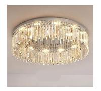 Generico Lampadario, Lampada da soffitto a LED moderna for camera letto, di lusso, in cristallo, stile soggiorno, ristorante, luce pendente luminosa, decorativa for la casa(Chrome 40cm,Warm light)