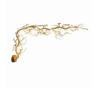 Generico Lampadario, Lampada da soffitto postmoderna di lusso, interamente in rame, decorazione floreale, arte, ristorante, villa, soggiorno, forma curva personalizzata(L200xH70CM)