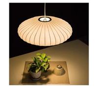 Generico Lampadario, Lampadario moderno a LED in tessuto con lanterna a sfera, lampadario a testa singola, lampada da camera letto creativa, ristorante in seta imitazione nordica(A 600)