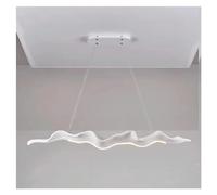 Generico Lampadario, Lampade a sospensione a foglia in resina V-intage dimmerabili con RC Tea House Sala da pranzo Camera letto Lampada a a LED Illuminazione Compatible with interni(White,L130CM)